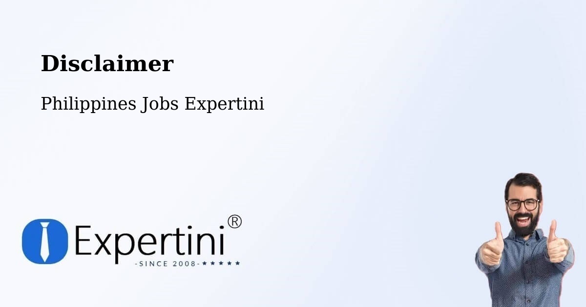 Disclaimer – Dipolo - Philippines Jobs Expertini